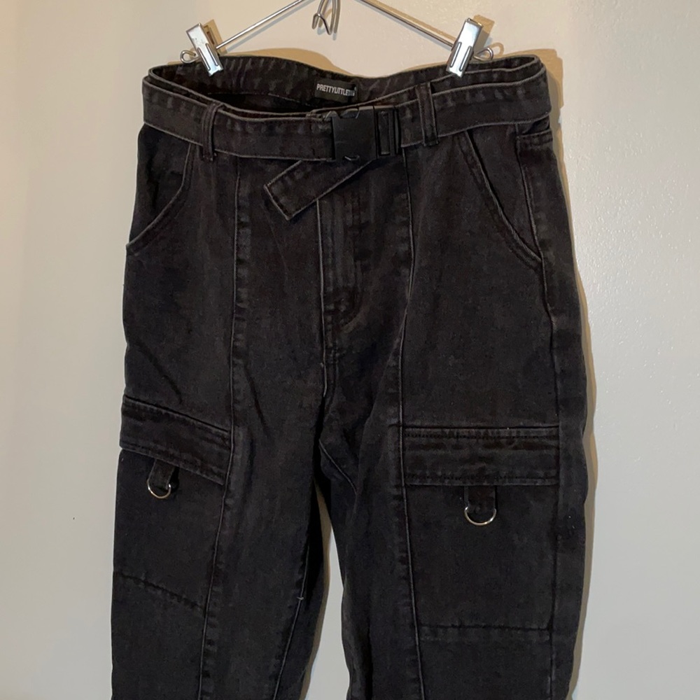 Black belted cargos
